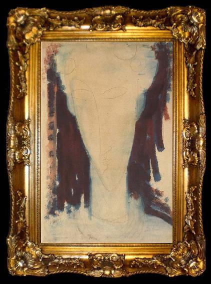 framed  Amedeo Modigliani Tete de femme (mk38), ta009-2